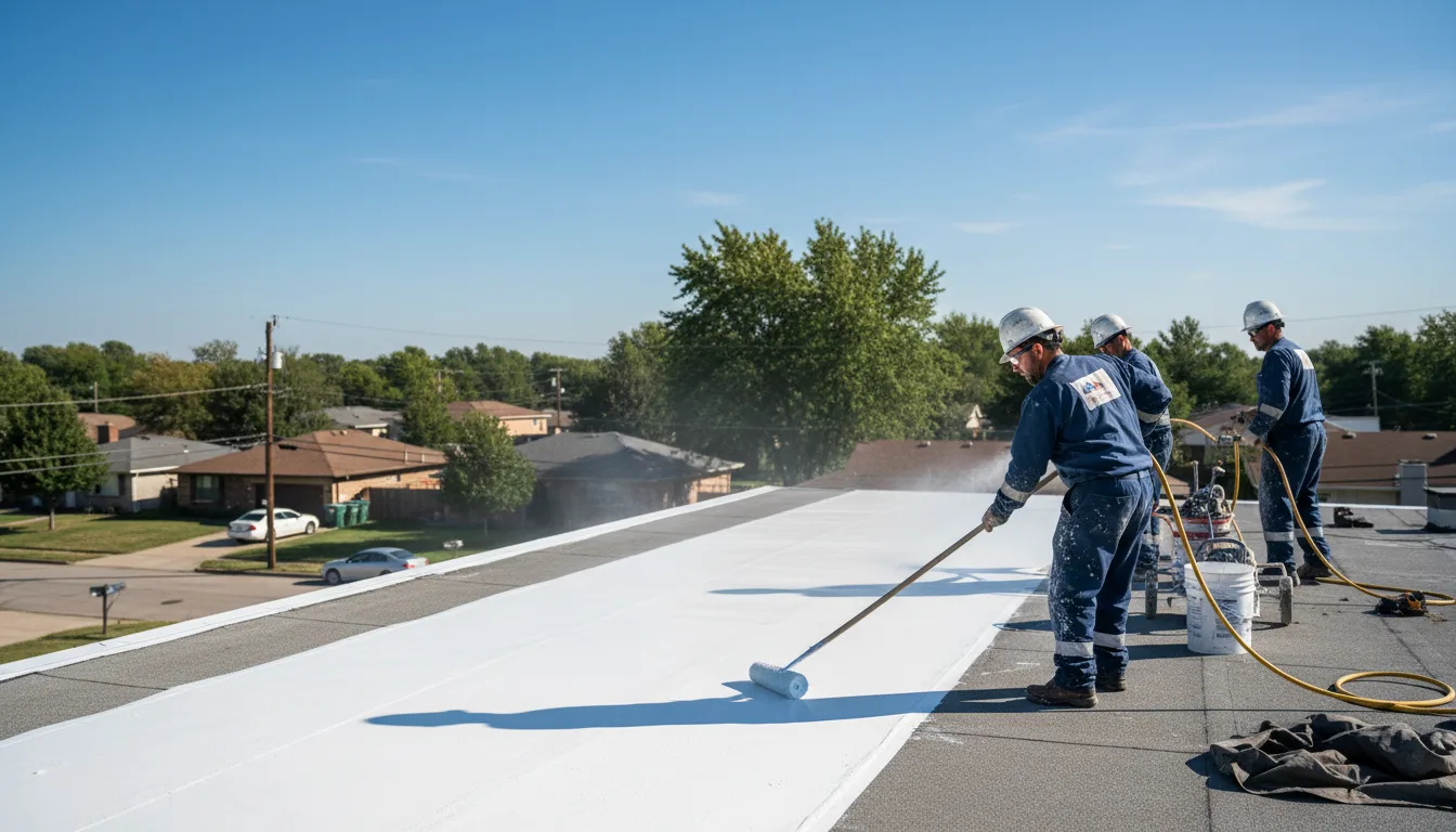 Commercial roof coating in Kansasville, WI near me